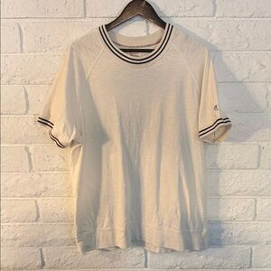 Todd Snyder champion White Short Sleeve Shirt with Black Trim